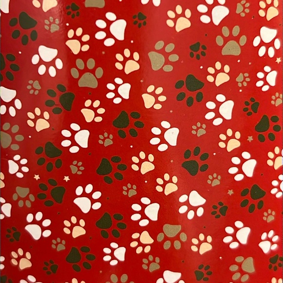 Soft THROW Puppy Paws * Dog Lovers * Red White Green 50x60 Plush 100% Polyester - Picture 2 of 8